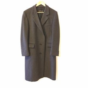 YVES LAURENT Wool Chesterfield Coat - Gray